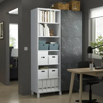 Ikea Bestå Storage Combination With Doors, White Bergsviken/black Marble Effect, 47 1/4x16 1/2x79 1/2 "