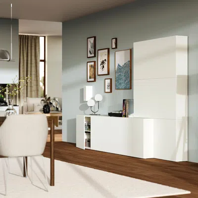 Ikea Bestå Storage Combination With Doors, White Lappviken/white, 118 1/8x16 1/2x76 "