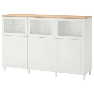 Ikea Bestå Storage Combination With Doors, White/smeviken/kabbarp White Clear Glass, 70 7/8x16 1/2x44 7/8