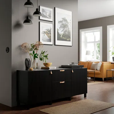 Ikea Bestå Storage Combination With Drawers, Black-brown/lappviken/stubbarp Black-brown, 70 7/8x16 1/2x29