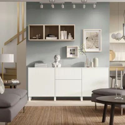 Ikea Bestå Storage Combination With Drawers, White/förvaltare White, 70 7/8x16 1/2x29 5/8 "
