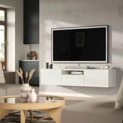 Ikea Bestå Tv Bench, White/förvaltare White, 70 7/8x16 1/2x15 3/8 "