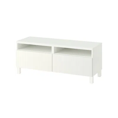 Ikea Bestå Tv Bench With Drawers, White/förvaltare White, 47 1/4x16 1/2x18 7/8 "