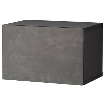 Ikea Bestå Wall-mounted Cabinet Combination, Black-brown/kallviken Dark Gray, 23 5/8x16 1/2x15 "