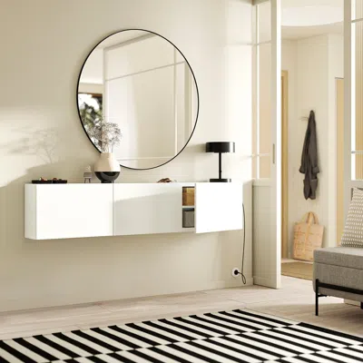 Ikea Bestå Wall-mounted Cabinet Combination, White/lappviken White, 70 7/8x8 5/8x15 "