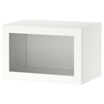 Ikea Bestå Wall-mounted Cabinet Combination, White/ostvik White/clear Glass, 23 5/8x16 1/2x15 "