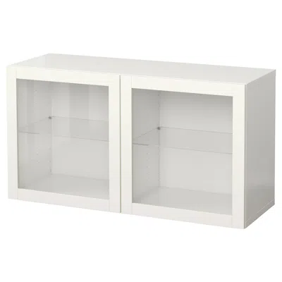 Ikea Bestå Wall-mounted Cabinet Combination, White/sindvik Clear Glass, 47 1/4x16 1/2x25 1/4 "