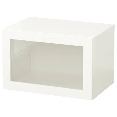 Ikea Bestå Wall-mounted Cabinet Combination, White/sindvik White Clear Glass, 23 5/8x16 1/2x15 "