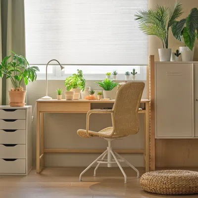 Ikea Beteshäst / Stigbygel Desk And Chair, Bamboo Beige/white