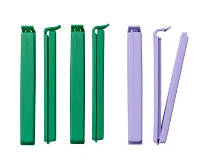 Ikea Bevara Sealing Clip, Green/lilac, Package Quantity: 6 Pack In Multi