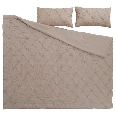 Ikea Bägarklocka Comforter Set, Gray-beige, King In Brown