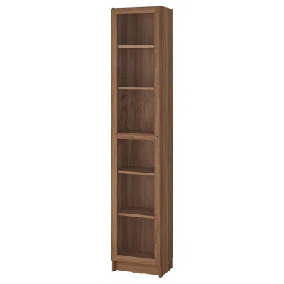 Ikea Billy / Oxberg Bookcase With Glass-door, Brown Walnut Effect/clear Glass, 15 3/4x11 3/4x79 1/2 "