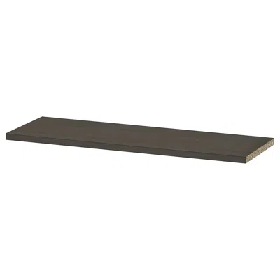 Ikea Billy Shelf, Dark Brown Oak Effect, 30x10 " In Gray