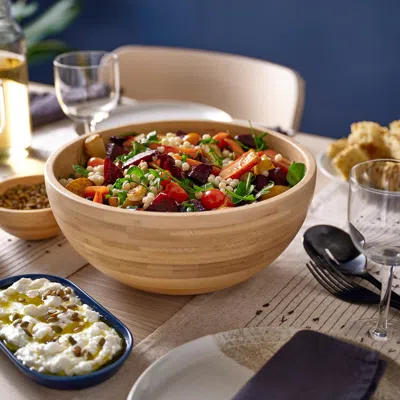 Ikea Blanda Matt Serving Bowl, Bamboo, 11 "