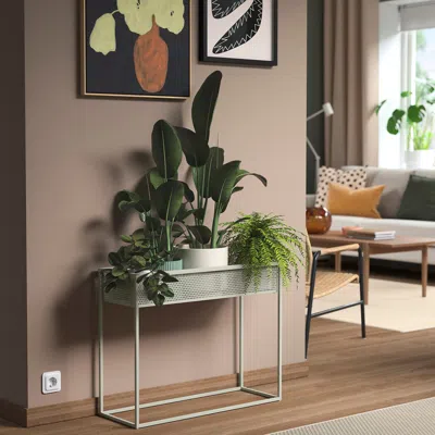 Ikea Blåkråka Plant Stand, Indoor/outdoor/light Grey-beige, 23 ¼ " In Neutral