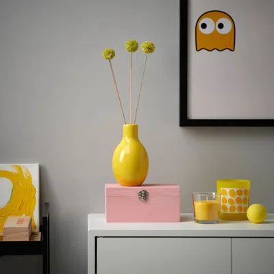 Ikea Blodbjörk Vase, Yellow, 6 ¼ "