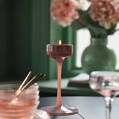 Ikea Blomster Candle Holder, Pink, 8 1/4 " In Brown