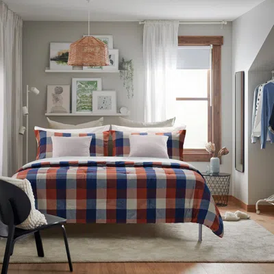 Ikea Blåsenap Comforter Set, Multicolor/check, King