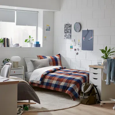 Ikea Blåsenap Comforter Set, Multicolor/check, Twin/twin X-long