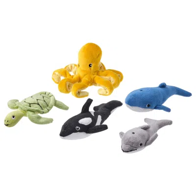 Ikea Blåvingad 5-piece Soft Toy Set, Ocean Animals/mixed Colors