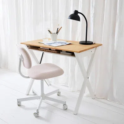 Ikea Bollpojke Desk, Pine/white, 35 3/8x21 5/8 "