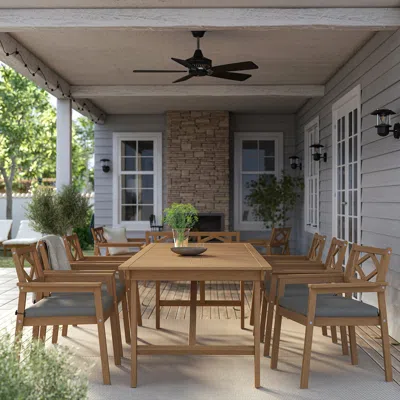 Ikea Bondholmen Table+6 Armchairs, Outdoor, Bondholmen Brown/frösön/duvholmen Dark Gray, Table Length: 92