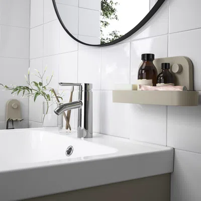 Ikea Öbonäs Wall Shelf With Suction Cup, Gray-beige, 11 "