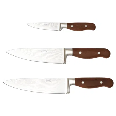 Ikea Briljera 3-piece Knife Set, Damascus Steel/maple