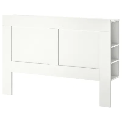 Ikea Brimnes Headboard With Storage Compartment, White, Full/double