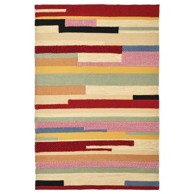 Ikea Brönden Rug, Low Pile, Handmade Multicolor/red, 5 ' 7 "x7 ' 10 "