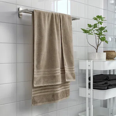 Ikea Brokglim Bath Towel, Beige, 28x55 "