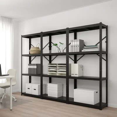 Ikea Bror Shelving Unit, Black, 100x15 3/4x74 3/4 "