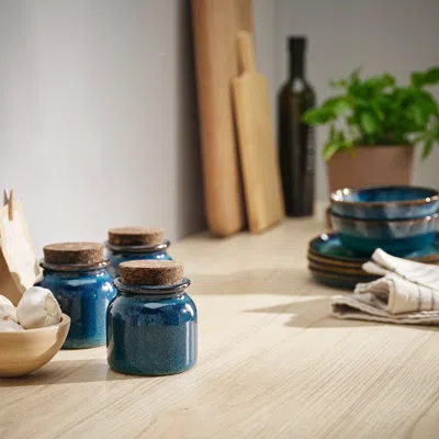 Ikea Brugdhaj Jar With Lid, Blue, 10 oz