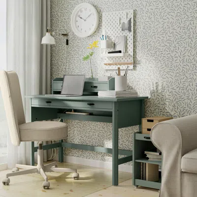 Ikea Brytning Desk And Chair, Green/beige, 43 1/4x20 7/8 "