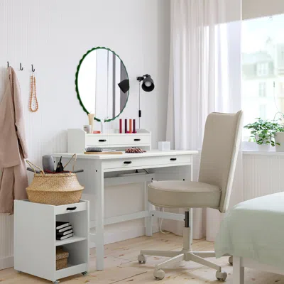 Ikea Brytning Desk And Chair, White/beige, 43 1/4x20 7/8 " In Multi