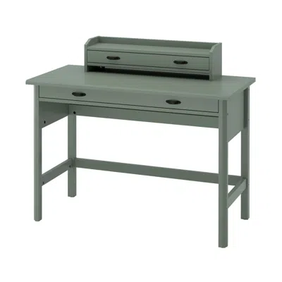 Ikea Brytning Desk With Add-on Unit, Green, 43 1/4x20 7/8 "