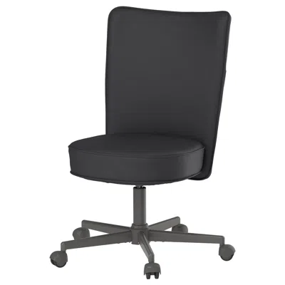 Ikea Brytning Swivel Chair, Naggen Dark Gray, Tested For: 276 Lb In Black