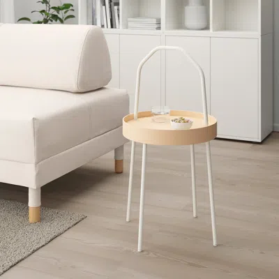 Ikea Burvik Side Table, White, 15 "