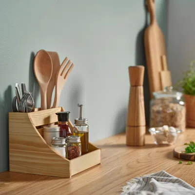Ikea Chokladhaj Kitchen Countertop Organizer, Wood, 7 7/8x7 1/8x6 1/4 "