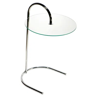 Pre-owned Ikea Chrome & Glass Side Drinks Table Tord Björklund For  1980s In Gray