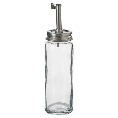 Ikea Citronhaj Oil/vinegar Bottle, Clear Glass/stainless Steel, 6 ¼ "