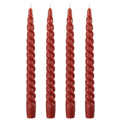 Ikea Contortatall Unscented Chandelier Candle, Twisted/brown-red, 9 ¾ "