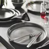 Ikea Daggaster Plate, Dotted/gray, 10 " In Silver