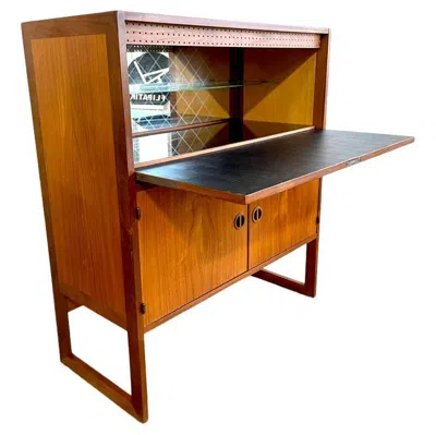 Pre-owned Ikea Danish Modern Teak Bar Cabinet By Arne Wahl-iversen For  In Brown