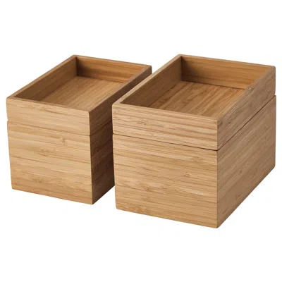 Ikea Dragan 4-piece Bathroom Set, Bamboo In Green