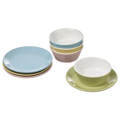 Ikea Duktig 8-piece Plate/bowl Playset, Mixed Colors