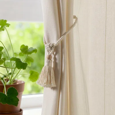 Ikea Dunfläta Magnetic Curtain Tie-back, Off-white/tassel, Package Quantity: 2 Pack