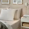 Ikea Dvala Fitted Sheet, Beige, Full/double
