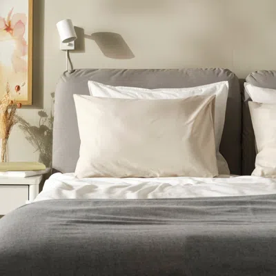 Ikea Dvala Pillowcase, Beige, 26x26 " In White