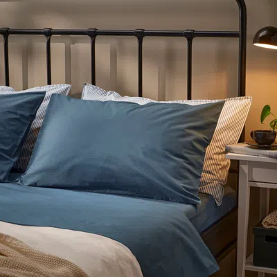 Ikea Dvala Sheet Set, Blue, Queen